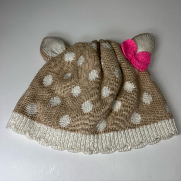 New Gymboree Hat Month Fairy Tale Forest Oh Deer Fawn Beanie Polka Dot 4T 5T - Picture 6 of 6